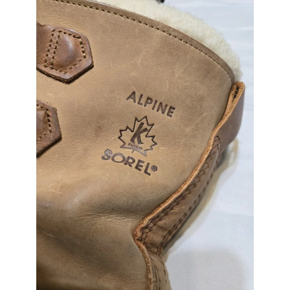 Vintage SOREL Alpine Boots Made In Canada Brown Leather Snow Duck Boots Womens 8